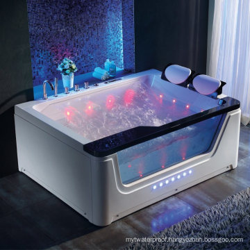 with Comfortable Headrests Unique Waterfall Hydro Whirlpool Massage Bath Tub